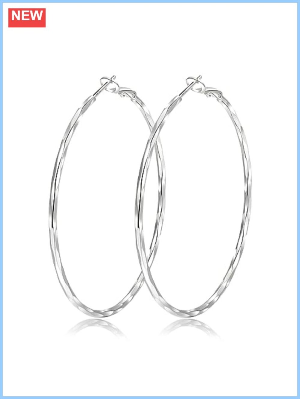 2mm Thin Gold Hoop Earrings Sterling Silver Post Diamond-Cut Lightweight